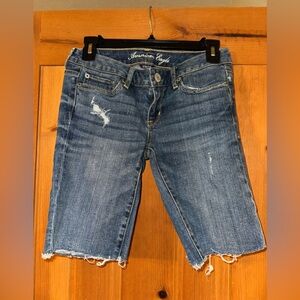 Bermuda Denim Shorts By American Eagle Size 0
